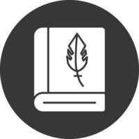 Theology Glyph Inverted Icon vector