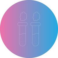 Test Tubes Line Gradient Circle Icon vector