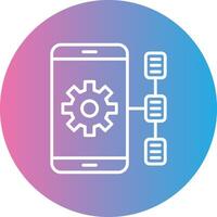 Task Line Gradient Circle Icon vector