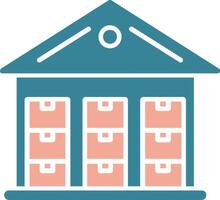 Storing Glyph Two Color Icon vector