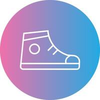 Support Shoes Line Gradient Circle Icon vector