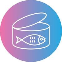 Tuna Line Gradient Circle Icon vector