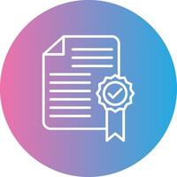 File Line Gradient Circle Icon vector