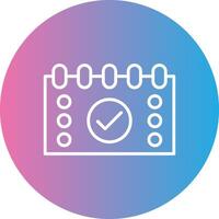 Tasks Line Gradient Circle Icon vector