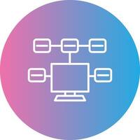 Tareas línea degradado circulo icono vector