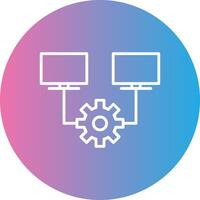Multitask Line Gradient Circle Icon vector