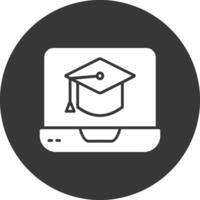 Education Glyph Inverted Icon vector