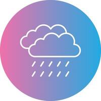 lloviendo línea degradado circulo icono vector