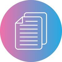 File Line Gradient Circle Icon vector