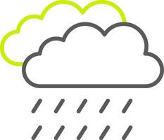 Raining Line Two Color Icon vector