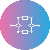 Algorithm Line Gradient Circle Icon vector