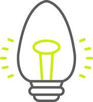 Light Bulb Line Two Color Icon vector