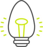 Light Bulb Line Two Color Icon vector