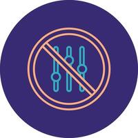 Mute Line Two Color Circle Icon vector