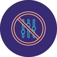 Mute Line Two Color Circle Icon vector