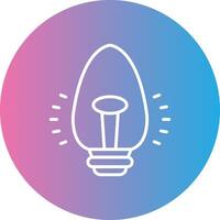 Light Bulb Line Gradient Circle Icon vector