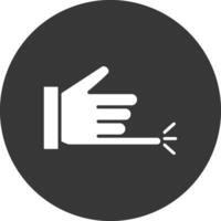 hand Call Glyph Inverted Icon vector