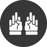 Hands Glyph Inverted Icon vector