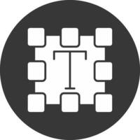 Typographic Glyph Inverted Icon vector