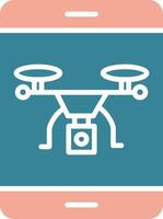 Drone Glyph Two Color Icon vector