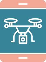 Drone Glyph Two Color Icon vector