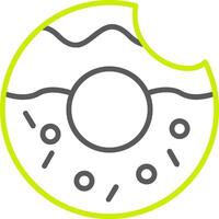 donut line icono de dos colores vector