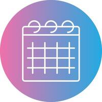 Calendar Line Gradient Circle Icon vector