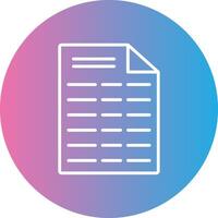 File Line Gradient Circle Icon vector