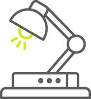 Desk Lamp Line Two Color Icon vector