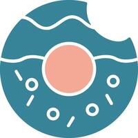 Donut Glyph Two Color Icon vector