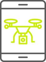 Drone Line Two Color Icon vector