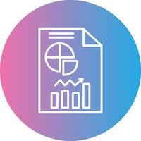 analítica línea degradado circulo icono vector