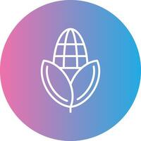 Corn Line Gradient Circle Icon vector