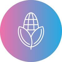 Corn Line Gradient Circle Icon vector