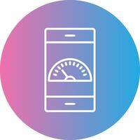Dashboard Line Gradient Circle Icon vector