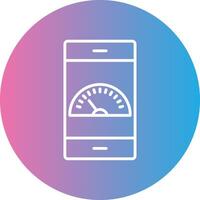 Dashboard Line Gradient Circle Icon vector