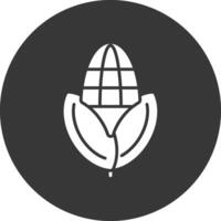 Corn Glyph Inverted Icon vector