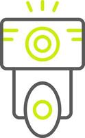 Camera Flash Line Two Color Icon vector