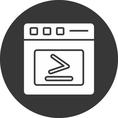 Greater Than Glyph Inverted Icon