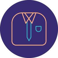 Working Suit Line Two Color Circle Icon vector