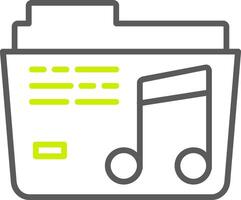 music Line Two Color Icon vector