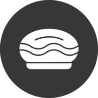 Pie Glyph Inverted Icon vector