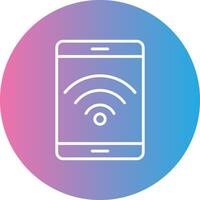 Wifi línea degradado circulo icono vector