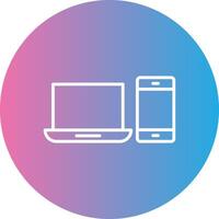 Devices Line Gradient Circle Icon vector