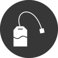 Tea Bag Glyph Inverted Icon vector