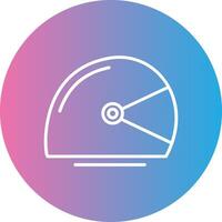 Helmet Line Gradient Circle Icon vector