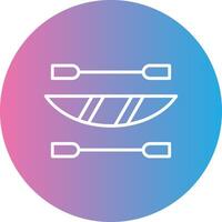 Kayak Line Gradient Circle Icon vector