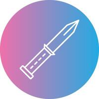 Knife Line Gradient Circle Icon vector