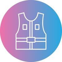 Jacket Line Gradient Circle Icon vector