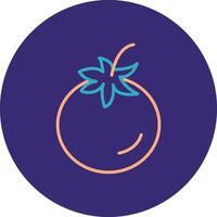 Tomato Line Two Color Circle Icon vector